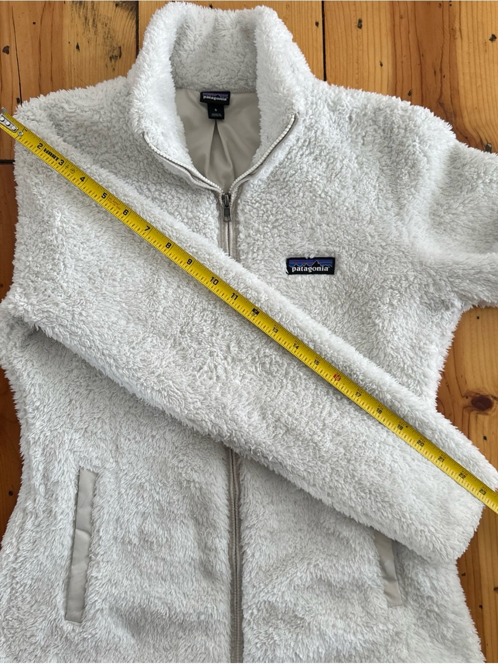 Patagonia Fleece Jacket Womens Small White Los Gatos Full Zip Sherpa Lined - Picture 16 of 16